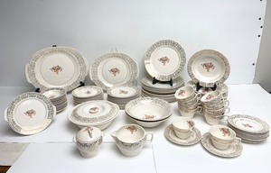 lot 296 image: Nice Large Set of Vintage TRIUMPH Limoges 22K Gold Rimmed Set of China