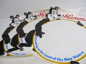 lot 283 image: 3 Vintage HAMMS Bear Store Price Posters