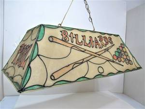 lot 140 image: Large Vintage Fiberglass Billiard Pool Table Light