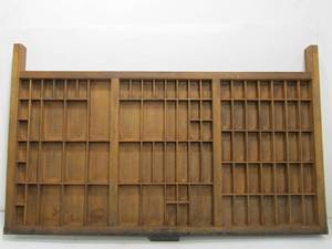 lot 305 image: Nice Antique Industrial HAMILTON Printers Cabinet Tray
