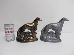 lot 170 image: 2 Vintage Deco ROSEMEADE Irish Wolf Hounds