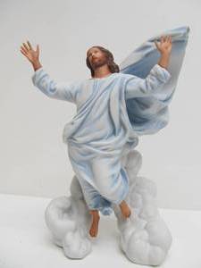 lot 213 image: Larger Mint Condition Franklin Mint Transfiguration of Jesus Fine Porcelain Figure