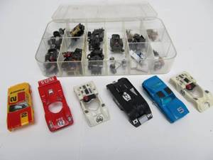 lot 247 image: Case Full of Good Slot Car Parts & Bodies