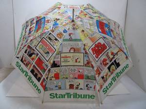lot 242 image: Vintage Star Tribune Minnesota Comic Strip Umbrella