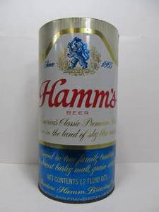 lot 265 image: Awesome Vintage HAMMS Beer Metal Trash Can