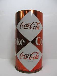 lot 266 image: Vintage Early 70s COCA COLA Metal Trash Can 