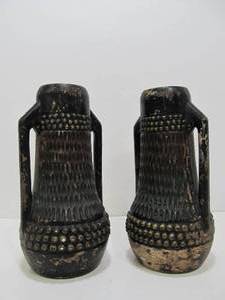 lot 304 image: Matching Pair of Antique German Earthenware Vases