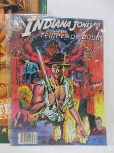 lot 302 image: INDIANA JONES Lot w Sealed Puzzle, Collectors Album & Comic Book