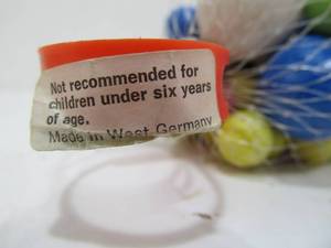 lot 177 image: NOS Vintage Clay Marbles Made In Germany