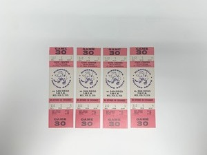 lot 280 image: Great Condition Vintage 19176 Unused MINNESOTA FIGHTING SAINTS Hockey Tickets