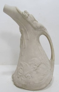 lot 309 image: Beautiful Vintage French Figural Ceramic Pitcher