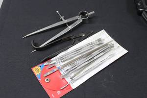 Lot of (10) Hand Tools - Bow Pencil, Stainless Steel Tools