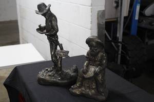 Lot of (2) Table Statues - Panhandling
