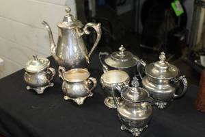 Lot of (7) Silverplate Serving Vessels