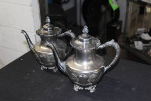 Lot of (2) Superior Silver 6 CoffeeTea Pots