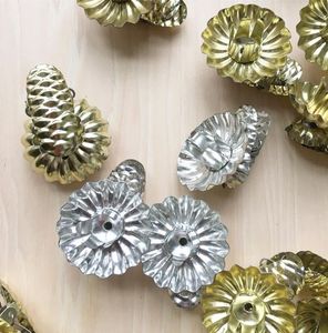 Large Lot Of 38 vintage Scandinavian BOHO gold and silver tree clips (Wooden Bowl not included)
