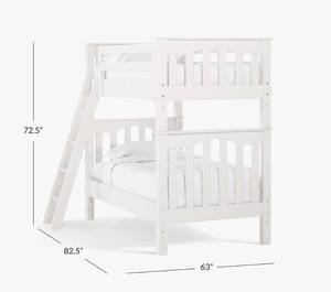 Pottery barn kids Kendall Twin-Over-Twin white Bunk Bed