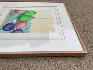 Really nice piece of original art matches LOT 6. This art was framed for Gabberts. Tilted Common Ecstasy II.