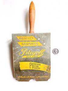 Very Large, Vintage Pitegoff of New York Paint Brush made from Horsehair- with original box