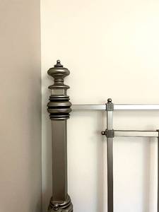 Large, Very Heavy, King sized metal spindle bed