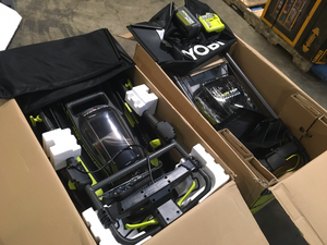Lot of 2 Assorted RYOBI 40V HP Brushless 20 in. Cordless Battery Walk Behind Push Mower with 6.0 Ah Battery and Charger Customer Returns See Terms on Auction
