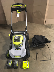 RYOBI 40V HP Brushless 21 in. Cordless Battery Walk Behind Self-Propelled Lawn Mower with (2) 6.0 Ah Batteries and Charger Customer Returns See Terms on Auction