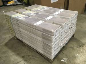 Pallet of TrafficMaster Gladstone Oak 7 mm Thick x 7-23 in. Wide x 50-45 in. Length Laminate Flooring (24.24 sq. ft.  Case) (42 Boxes) Customer Returns See Terms on Auction