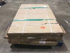 Pallet of Husky Adjustable Height Overhead Ceiling Mount Garage Rack in Black (42 in. H x 96 in. W x 32 in. D) (4 Boxes) Customer Returns See Terms on Auction