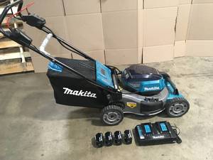 Makita 21 in. 18-Volt X2 (36-Volt) LXT Lithium-Ion Cordless Walk Behind Self Propelled Lawn Mower Kit with 4 Batteries (5.0 Ah) Customer Returns See  Terms on Auction