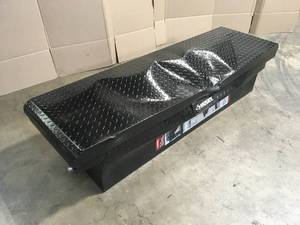 Husky 71.36 in. Matte Black Aluminum Full Size Crossbed Truck Tool Box Damaged Customer Returns See Terms on Auction