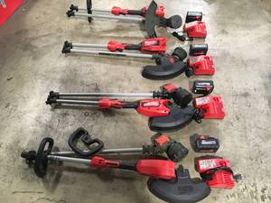 Lot of Milwaukee M18 18V Lithium-Ion Brushless Cordless String Trimmer Kit with 6.0 Ah Battery and Charger Customer Returns See Terms on Auction