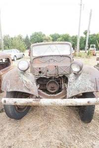 lot 58 image: antique Ford pickup truck cab