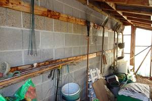 All Contents of Garden Shed - Wagon, Shovels, Potting Mix