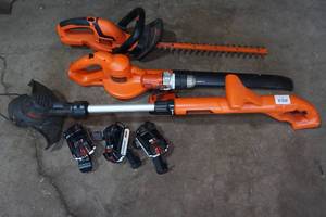 Black and Decker Cordless Drill and Lawn Tools