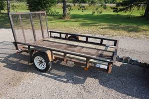 Great Timber 5 x 8 Mesh Floor Utility Trailer with Rear Ramp Gate