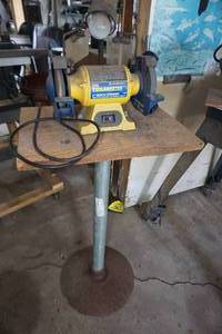 Lincoln ToolMaster 6 Bench Grinder on Heavy Duty Stand