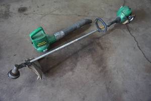Weedeater Gas String Trimmer and Electric Leaf Blower