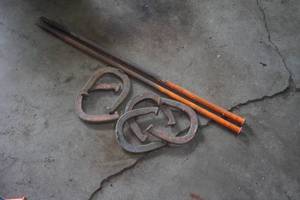 Horseshoe Game Posts and Shoes