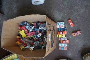 Box of Toy Cars - Hot Wheels, Matchbox