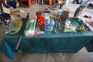 Assorted Lawn and Garden - Dock Owls, Tools, Hose Splitter
