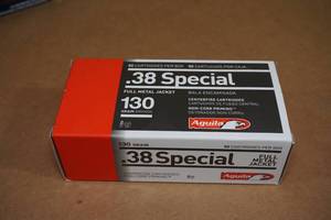 lot 75 image: 50 Aguila .38 Special 130 Gr FMJ Ammo