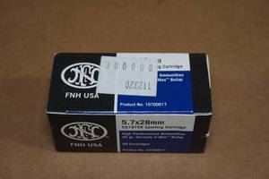 lot 80 image: 50 FN 5.7 x 28mm 40 Gr Hornady V-Max Ammo