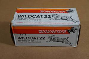 lot 108 image: 347 Winchester Wildcat 22 High Velocity .22 LR Ammo