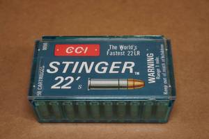 lot 109 image: 50 CCI Stinger .22 LR HP Ammo