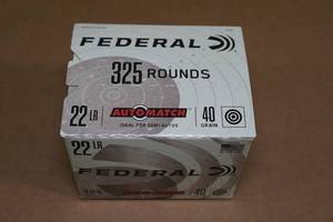 lot 111 image: 325 Federal Automatch .22 LR 40 Gr Ammo
