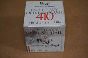 lot 115 image: 25 B&P Dove & Quail .410 Gauge 2-12 8 Shot Shotshells