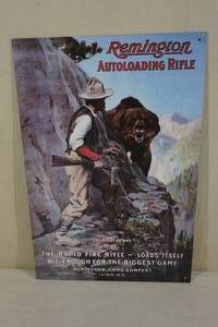 lot 187 image: Remington Autoloading Rifle Metal Sign