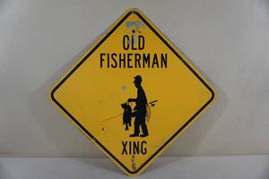 lot 188 image: Old Fisherman Xing Novelty Street Sign