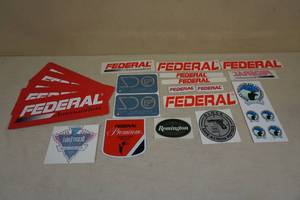lot 212 image: Federal and Firearm Stickers - Exclusives, Desert Eagle, CZ, Glock, Federal