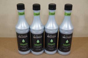 lot 18 image: 4 Monin Jalapeno Concentrate Flavoring -12.68 oz each